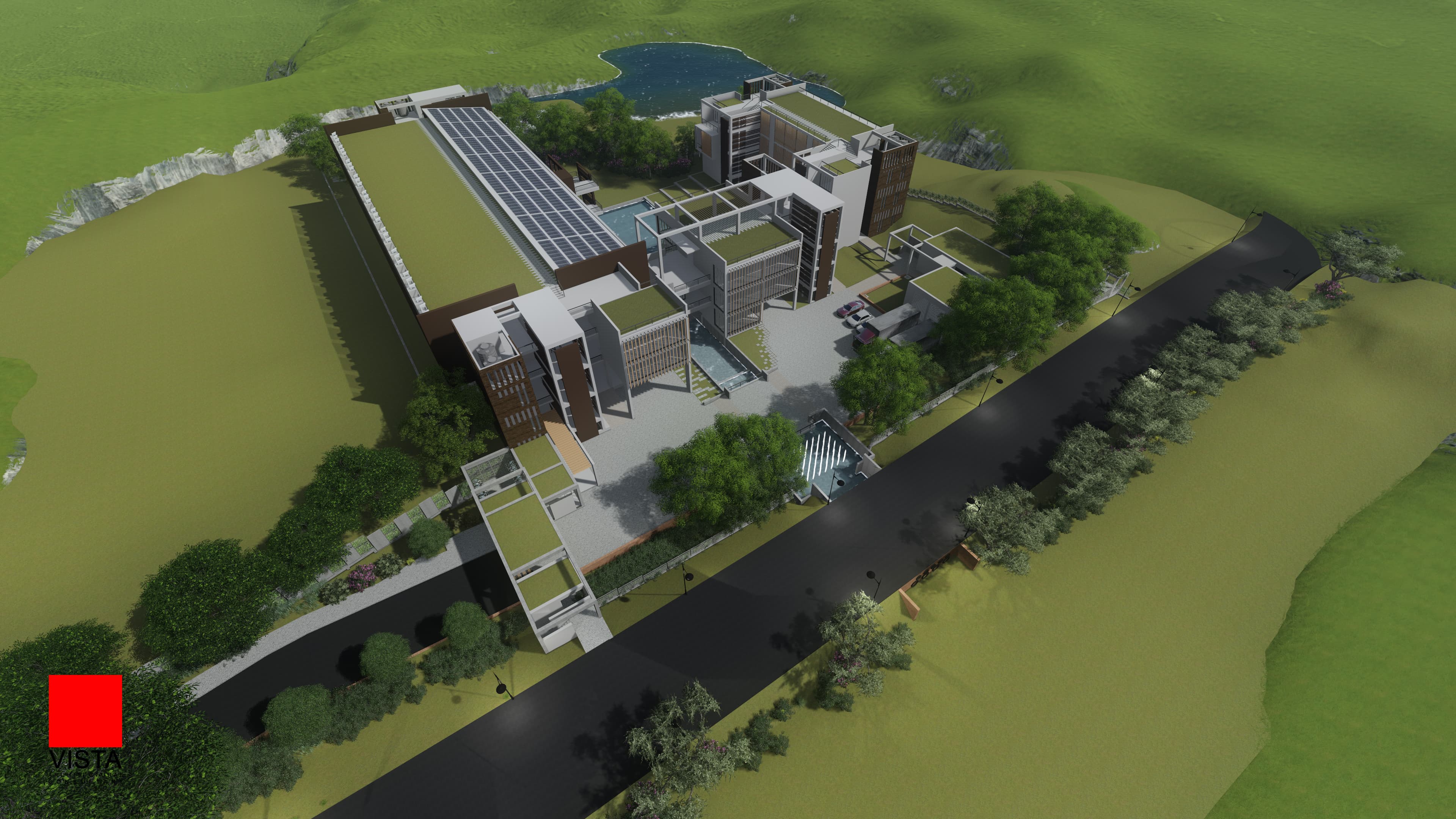 Design Development Center And Workers Hostel Background